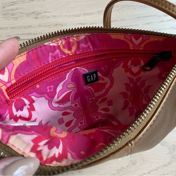 GAP Mini Purse, Bronze, Faux Leather Shoulder Bag, Wristlet, Fall, Metallic - Picture 6 of 7